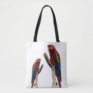 Papageien individuell bedruckte Tote-Tasche