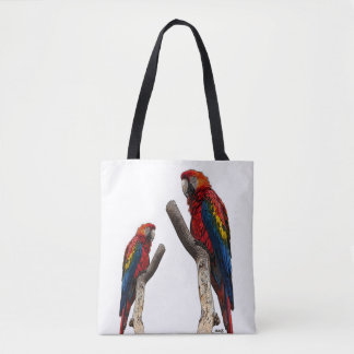Papageien individuell bedruckte Tote-Tasche