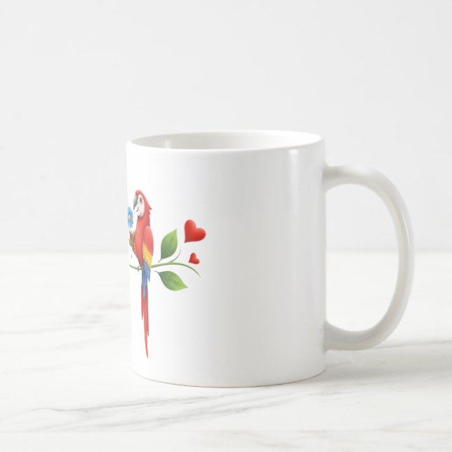 Papageien Kaffeetasse (Rechts)