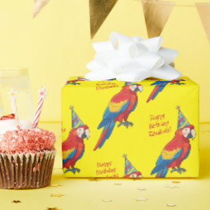 Papageien Kindergeburtstagsfeier Geschenkpapier
