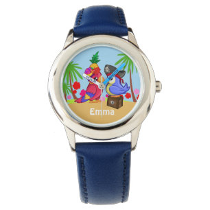 Papageien Liebe Niedliche Kinder Personalisiert Armbanduhr