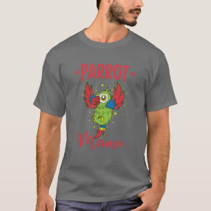 Papageien-Mama Tier sprechender Vogel Familie T-Shirt
