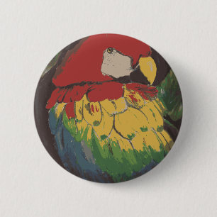 Papageien-Schultaschen-Knopf Button