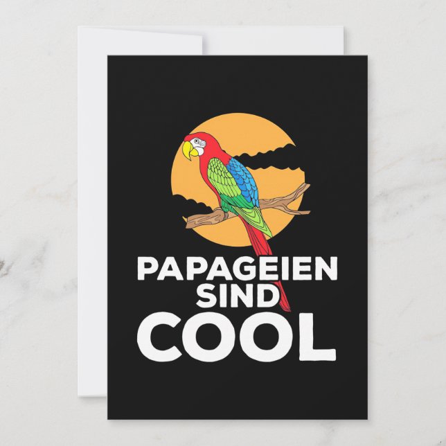 Papageien Sind Cool Einladung (Vorderseite)
