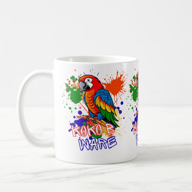 Papageien sind farbenfroh kaffeetasse (Links)