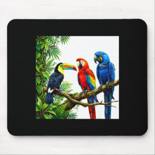 Papageien tropische Vögel Hawaii Strandparty Somme Mousepad