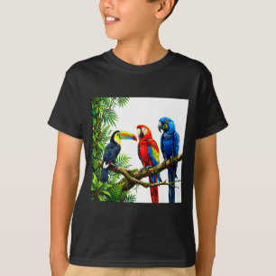 Papageien tropische Vögel Hawaii Strandparty Somme T-Shirt