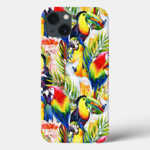 Papageien und Blätter aus Palm Case-Mate iPhone Hülle