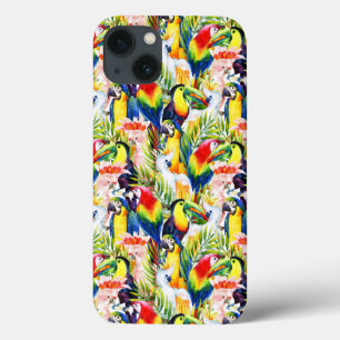 Papageien und Palmen-Blätter Case-Mate iPhone Hülle
