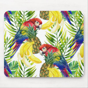 Papageien und tropische Frucht Mousepad