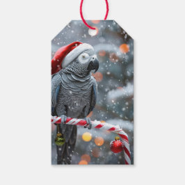 Papageien-Weihnachtsgeschenkanhänger — Winterwunde Geschenkanhänger