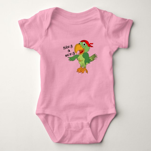 Papageienanzug Baby Strampler (Vorderseite)