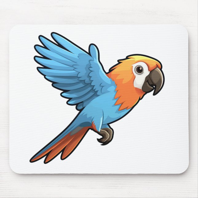 Papageienbild Cartoon Mousepad (Vorne)