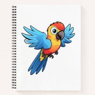 Papageienbild Cartoon Notizbuch