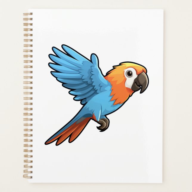 Papageienbild Cartoon Planer (Vorderseite)