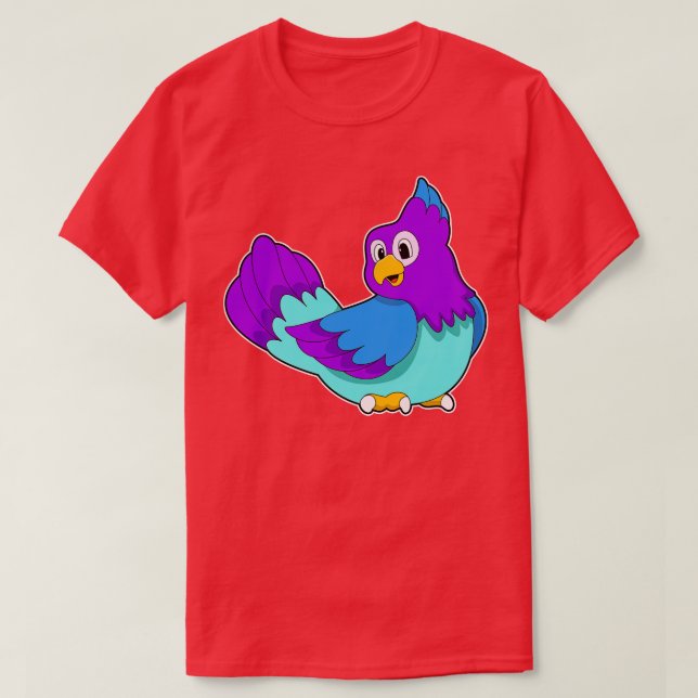 Papageienblau T-Shirt (Design vorne)