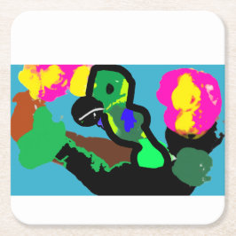 Papageienfreude Rechteckiger Pappuntersetzer