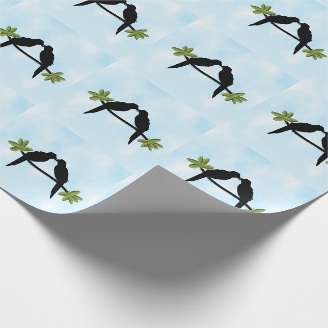 Papageienliebe Geschenkpapier (Ecke)