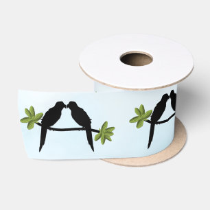 Papageienliebe Satinband