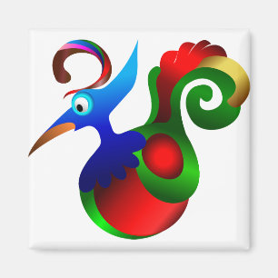 Papageienmuscheln Ave-Avior-Vogeldekorative Feder Magnet