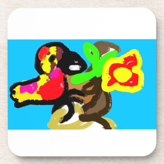 Papageientag Getränkeuntersetzer (Vorderseite)