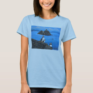 Papageientaucher bei Skellig Michael Irland T-Shirt