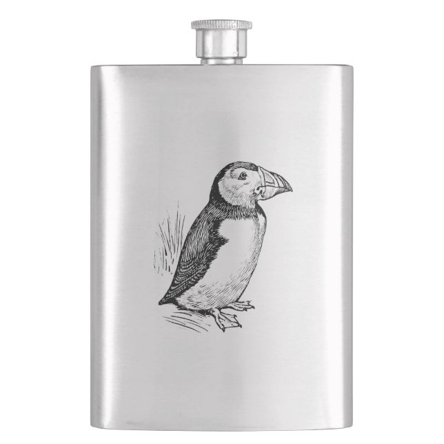 Papageientaucher Flachmann (Vorderseite)