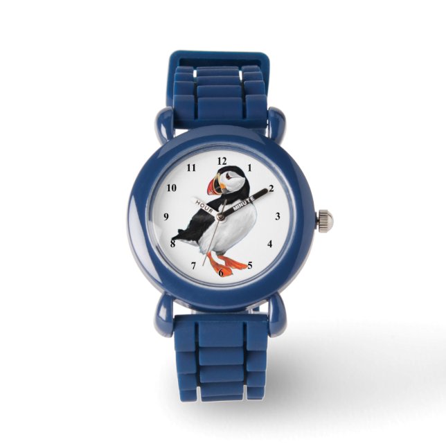 Papageientaucher Kinderuhren Armbanduhr (Vorderseite)