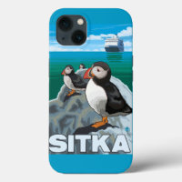 Papageientaucher & Kreuzfahrtschiff - Sitka, Alask