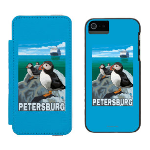 Papageientaucher u. Kreuzschiff - Petersburg, Incipio Watson™ iPhone 5 Geldbörsen Hülle