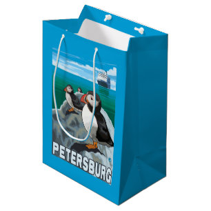 Papageientaucher u. Kreuzschiff - Petersburg, Mittlere Geschenktüte