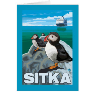 Papageientaucher u. Kreuzschiff - Sitka, Alaska