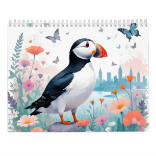 Papageientaucher Vintage Tier Natur Umwelt Dekor K Kalender