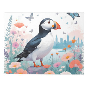 Papageientaucher Vintage Tier Natur Umwelt Dekor K Notizblock