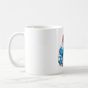 Papageientaucher Weihnachtsmannmütze Küsten-Design Kaffeetasse
