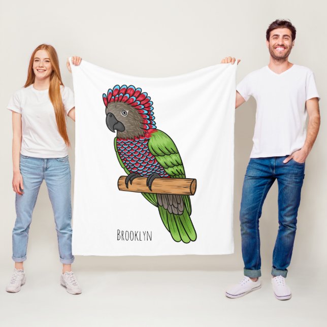 Papageienvogel-Cartoon-Abbildung Fleecedecke (Beispiel)