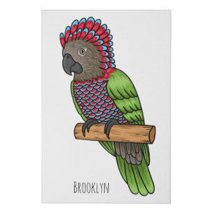 Papageienvogel-Cartoon-Abbildung  Künstlicher Leinwanddruck