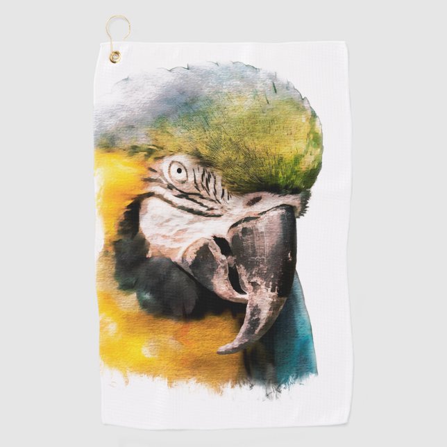 Papageienvogel Golfhandtuch (Vorderseite)