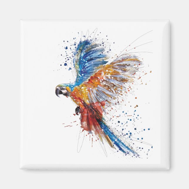 Papageienvögel Magnet (Vorne)
