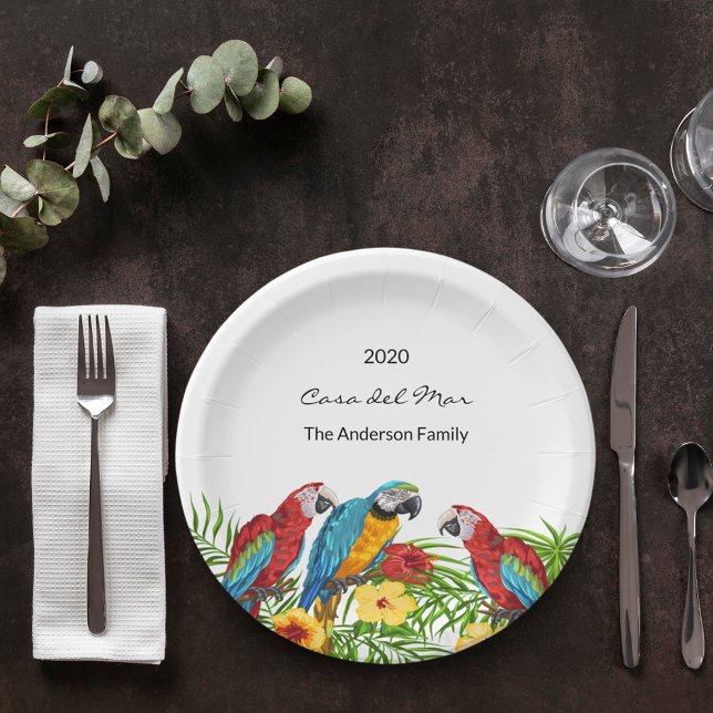 Papageienvögel, Name des tropischen Bousen Pappteller (Von Creator hochgeladen)