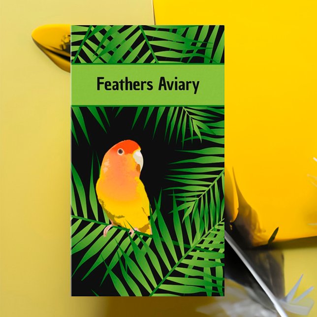 Papageienzüchter Bird Aviary Bright Lovebird Bold Visitenkarte (Von Creator hochgeladen)