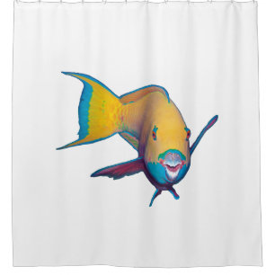 Papageifisch - abstraktes Design - Aus einem Foto Duschvorhang