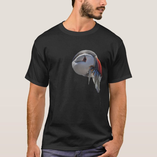 Papageitaucher-Angeln T-Shirt (Vorderseite)