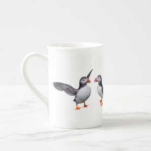 Papageitaucher-Freunde-Tasse Prozellantasse