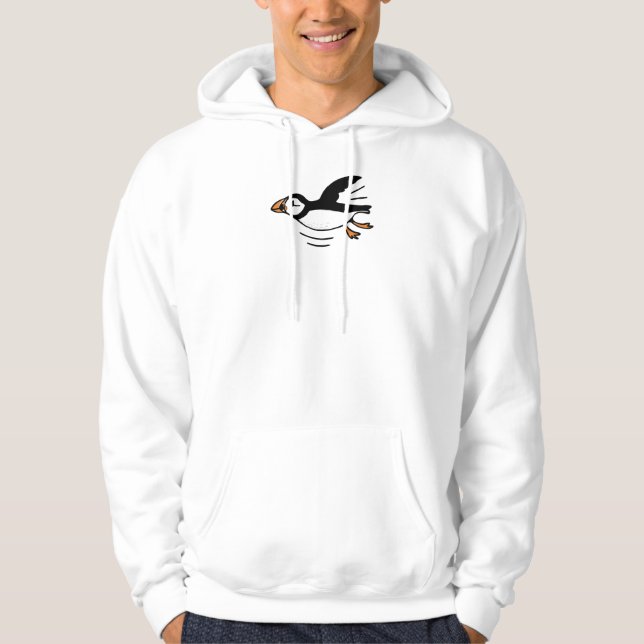 Papageitaucher im Flug Hoodie (Vorderseite)