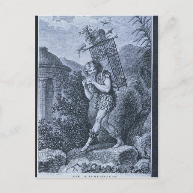 Papageno: "Ich bin der Vogelfänger Postkarte (Vorderseite)
