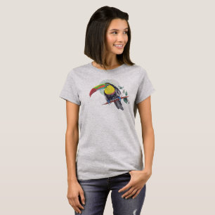 Papagetier Malerkunst druckt Exotic Vogel Natur Mo T-Shirt