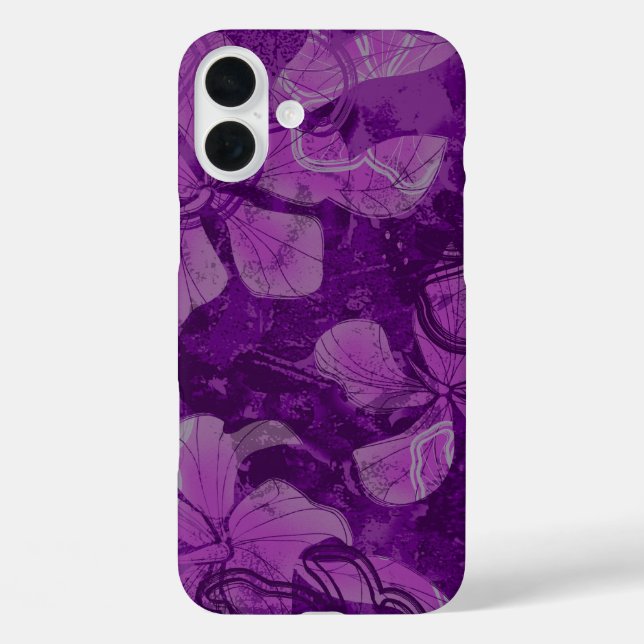 Papaloa Hibiskus Hawaiian Lava Rock Painting Lilac Case-Mate iPhone Hülle (Rückseite)