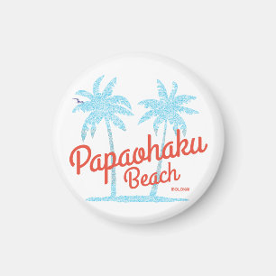 Papaohaku Strand Molokai Hawaii Vintage Korallenbl Magnet