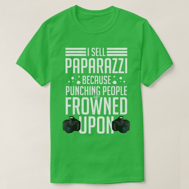 Paparazzi-Fotos Fotograf-Kamera Fotografie T-Shirt (Design vorne)